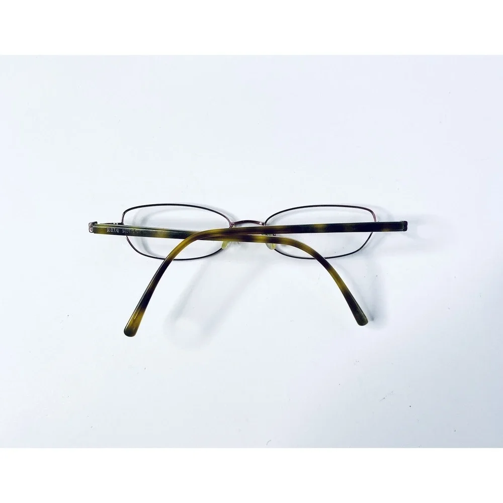 Kate Spade NY Purple Metal Glasses Green Tortoise Temples Italy 50 16 135